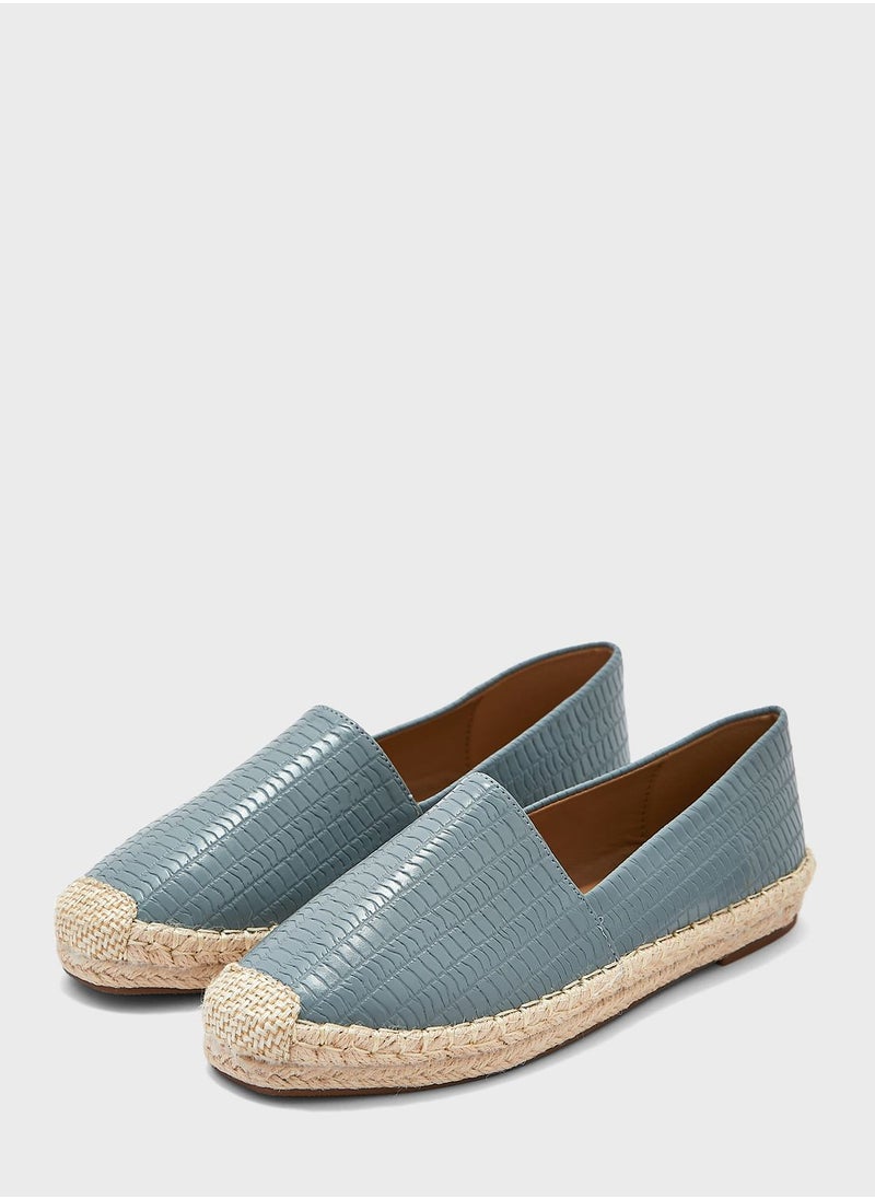 Ginger - Textured Flat Espadrille - Image 1