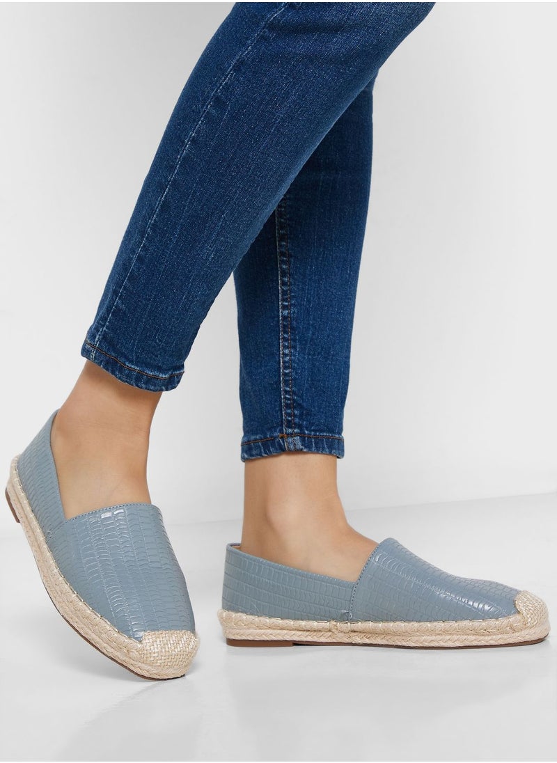 Ginger - Textured Flat Espadrille - Image 1