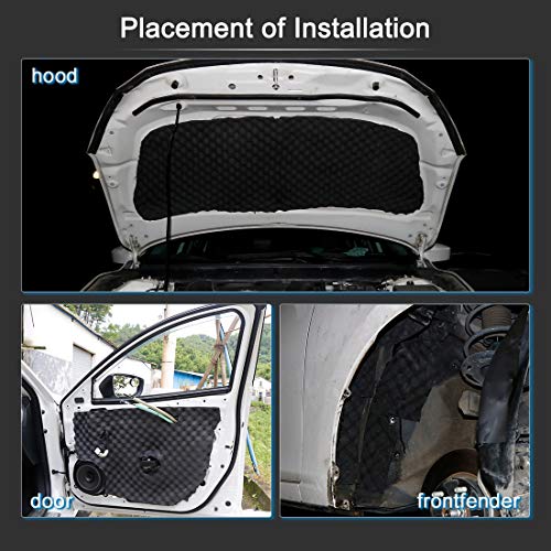 uxcell Studio Sound Acoustic Absorption Car Heatproof Foam Deadener 19.7"x118" 16sqft - Image 5