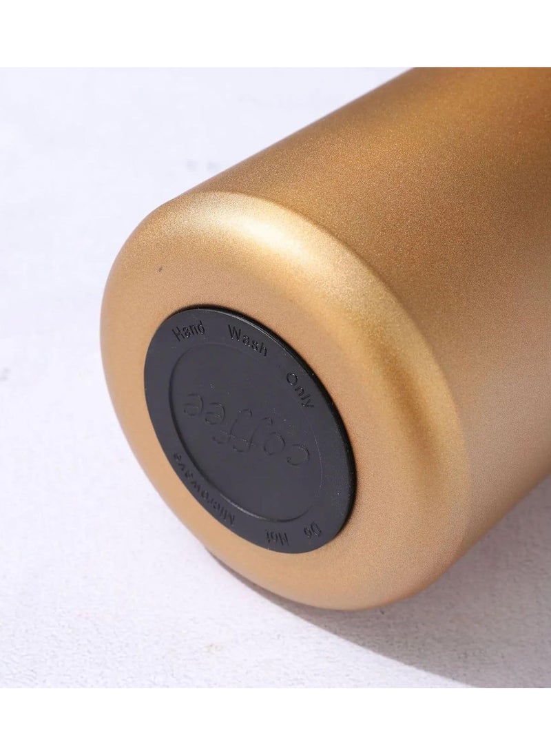 Office Coffee Cup High Efficiency Heat Preservation and Cold with Handle, Stainless Steel Cup, Stainless Steel Silicone Lid - 350ml Large Double Wall
