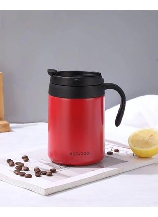 Office Coffee Cup High Efficiency Heat Preservation and Cold with Handle, Stainless Steel Cup, Stainless Steel Silicone Lid - 350ml Large Double Wall - pzsku/Z78AA3EF60E71FC9E8B43Z/45/_/1736004212/7b08d49b-3335-4d69-9a63-adc298bd6648