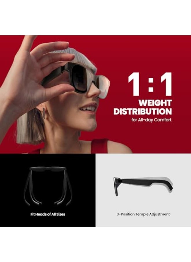 XREAL Air 2 Pro AR, Wearable Smart Display with 3 Electrochromic Profiles, 120Hz 330Hz, Smart Glasses, Gaming Monitor, Compatible with iPhone 16/15, Steam Deck/ROG G/Mac/PC/Android/iOS