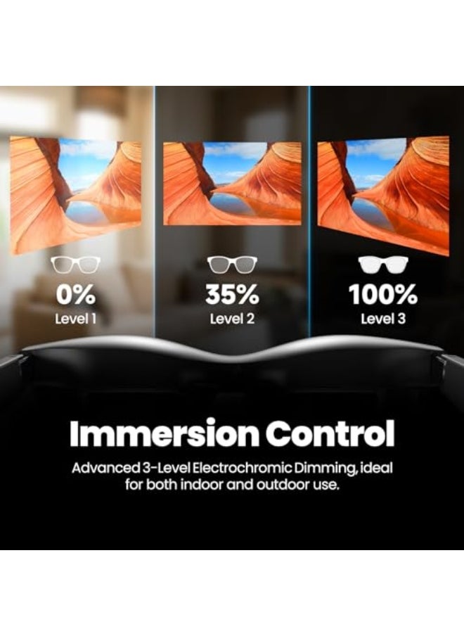 XREAL Air 2 Pro AR, Wearable Smart Display with 3 Electrochromic Profiles, 120Hz 330Hz, Smart Glasses, Gaming Monitor, Compatible with iPhone 16/15, Steam Deck/ROG G/Mac/PC/Android/iOS