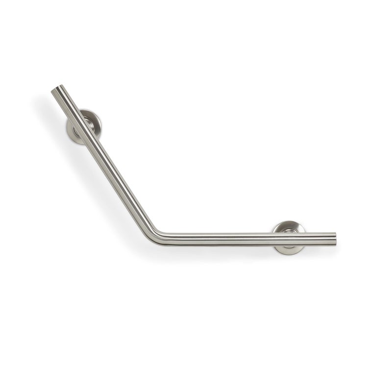 Seachrome 16 x 16 Lifestyle Wellness Angled Wedge Wall Mount Bathroom Shower Grab Bar 1 Diameter Satin Finish