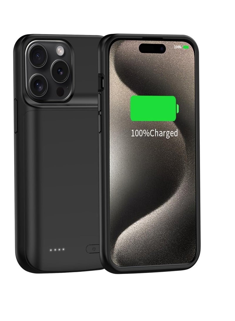 Battery Case For iPhone 14 Pro Max 7000mAh Ultra Slim Portable Charger Case Rechargeable Battery Pack Charging Case Compatible for iPhone 14 Pro Max 6.7 Inch - Black - Image 1