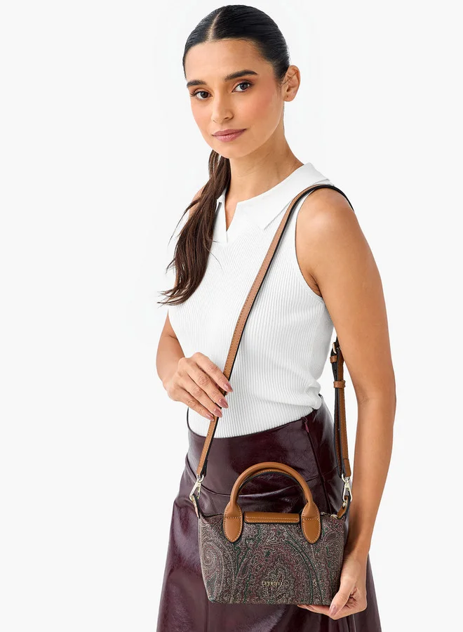 سيليست Printed Tote Bag with Double Handle and Zip Closure