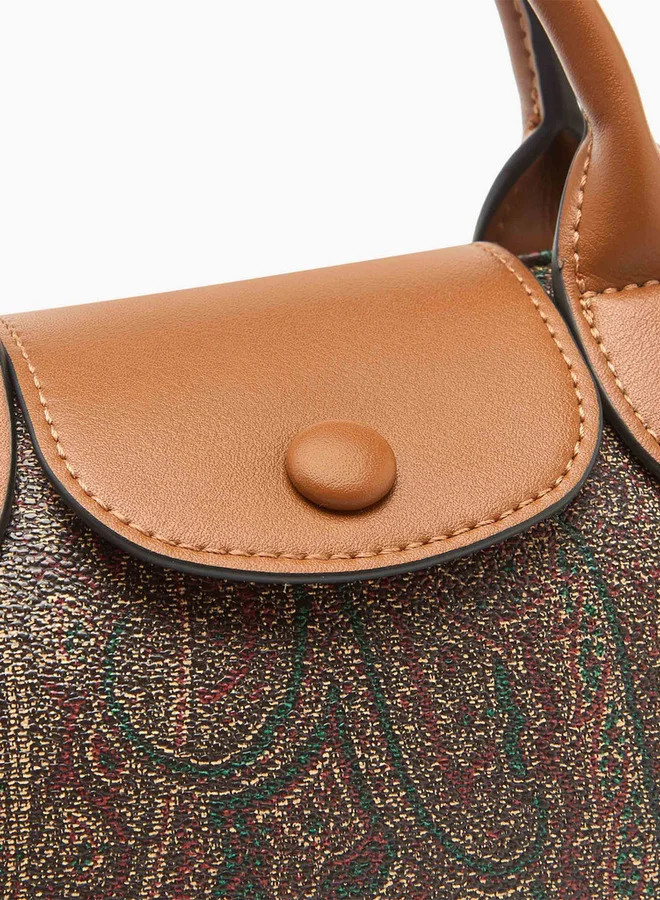 Celeste Printed Tote Bag with Double Handle and Zip Closure