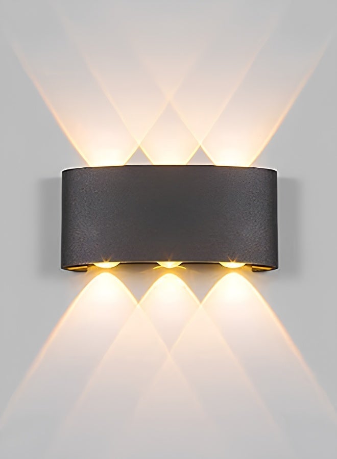 Set of 2 Up and Down Triple Wall Sconce Lights in Luxury Black Finish Decorative Modern LED Wall Lamps for Interior and Exterior Lighting Home Entryways and Garden Walls Weather Resistant Modern Design - Image 2