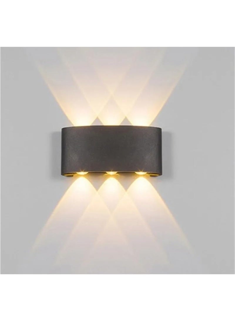 Set of 2 Up and Down Triple Wall Sconce Lights in Luxury Black Finish Decorative Modern LED Wall Lamps for Interior and Exterior Lighting Home Entryways and Garden Walls Weather Resistant Modern Design - Image 4
