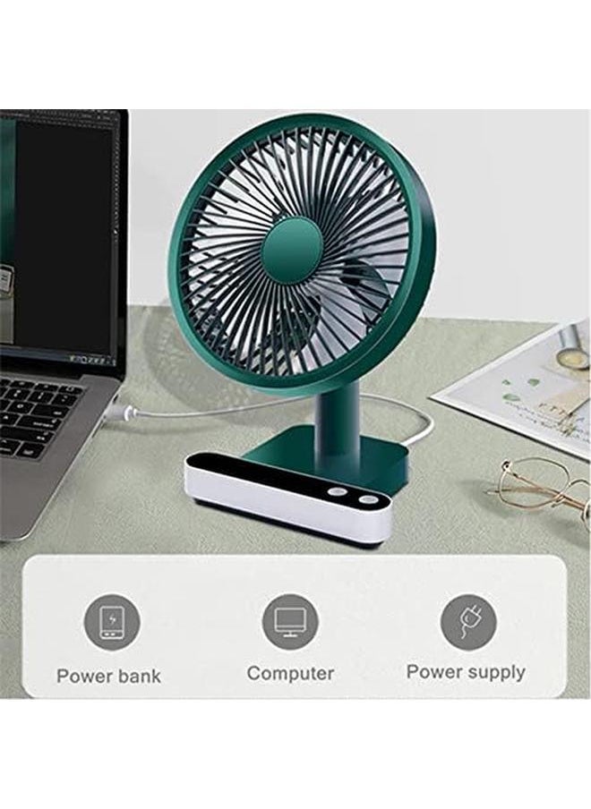 DMG TECH Portable Desk Fan Usb Rechargeable Battery Operated Fan With Four Speeds 24H Battery Life Led Display Lower Noise 4000Mah Battery For Home Office Dormitory Desktop Table Fans  - Image 4