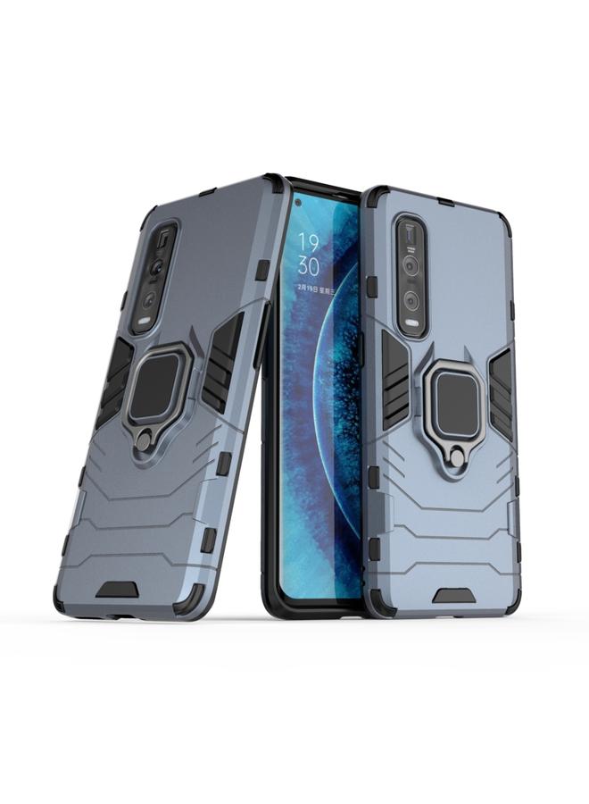 اس-توب جراب لهاتف OPPO Find X2 Pro PC + جراب واقٍ مقاوم للصدمات من مادة TPU مع حامل حلقي مغناطيسي - Image 1