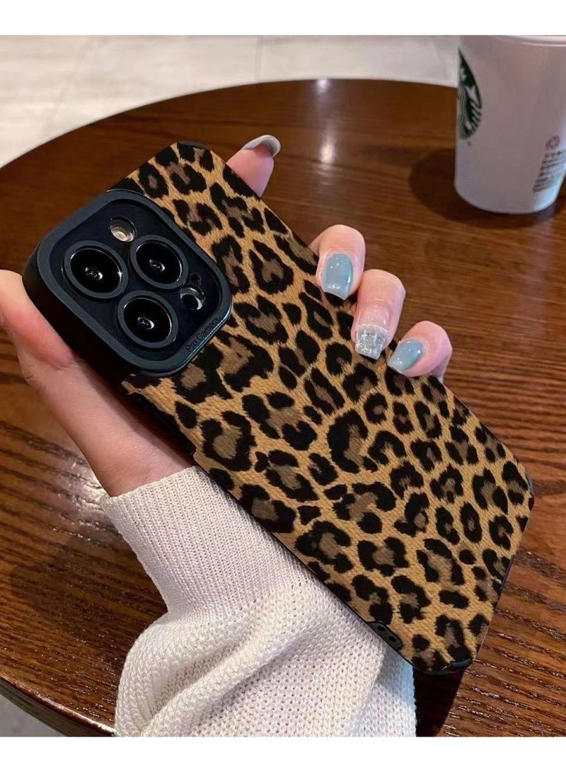 جراب هاتف بطبعة ليوبارد لهاتف آيفون 16 برو ماكس - أنيق ، مقاوم للصدمات ، مضاد لبصمات الأصابع ، مناسب نحيف - Image 4