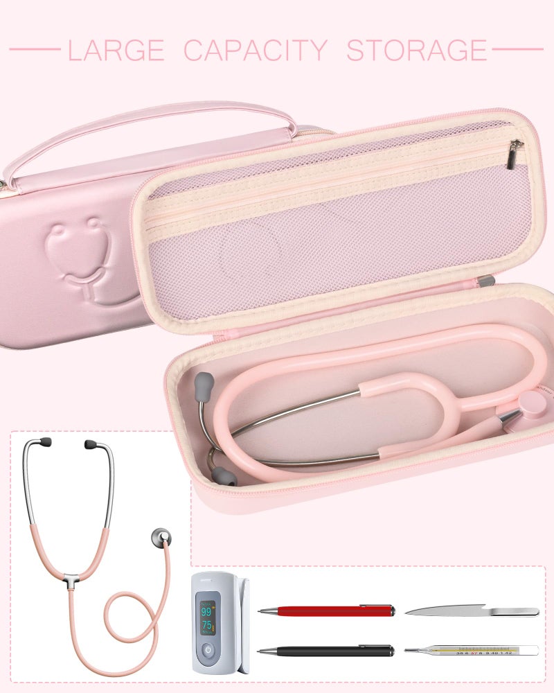 stukcaze Hard Stethoscope Case for 3M Littmann Classic III, Lightweight II S.E, MDF Acoustica Stethoscope, Stethoscopes Carrying Case with Mesh Bag for Nurse Accessories Gauze Penlights Cotton Swabs - Image 3
