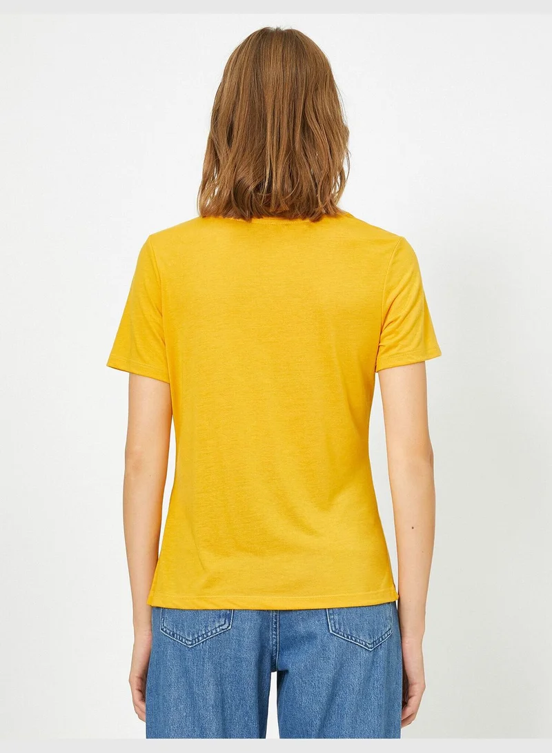 كوتون Letter Printed T-Shirt