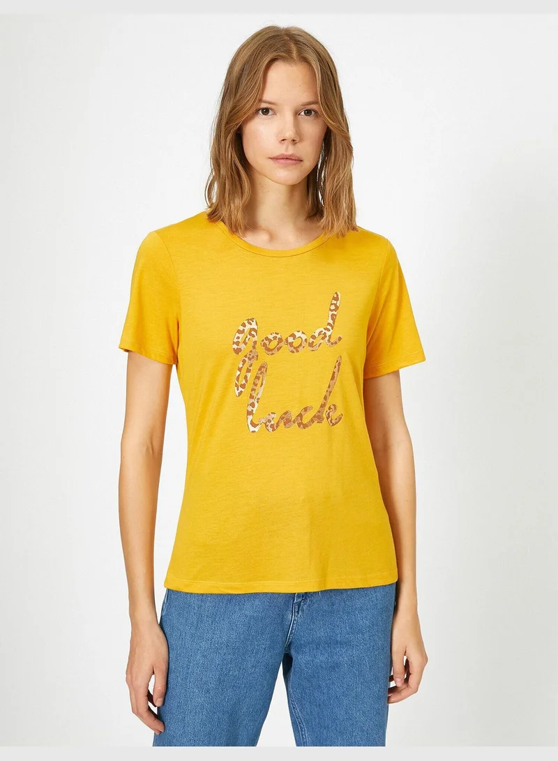 كوتون Letter Printed T-Shirt
