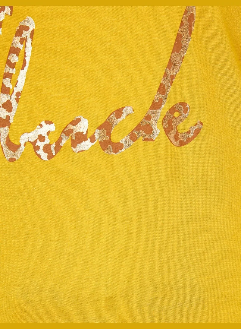 كوتون Letter Printed T-Shirt