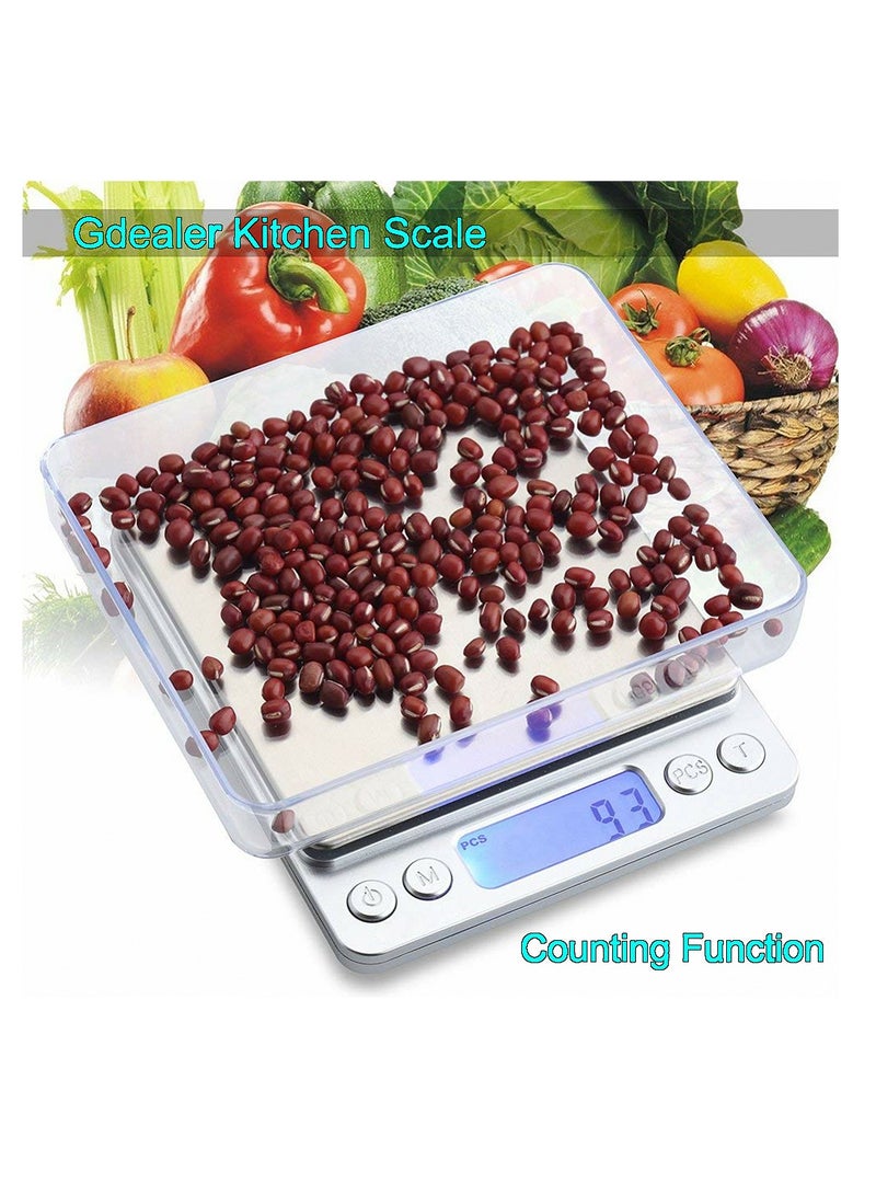 كراون ميزان مجوهرات رقمي دقيق من 0.01 إلى 500 جرام، كراون KW-46011 - أبيض - Image 4
