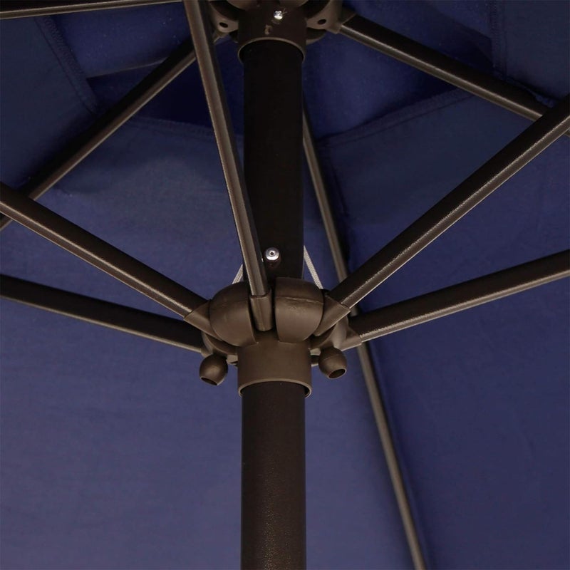 Blissun 7.5 ft Patio Umbrella, Yard Umbrella, Outdoor Market Umbrella with Push Button Tilt Crank (Navy Blue) - Image 3