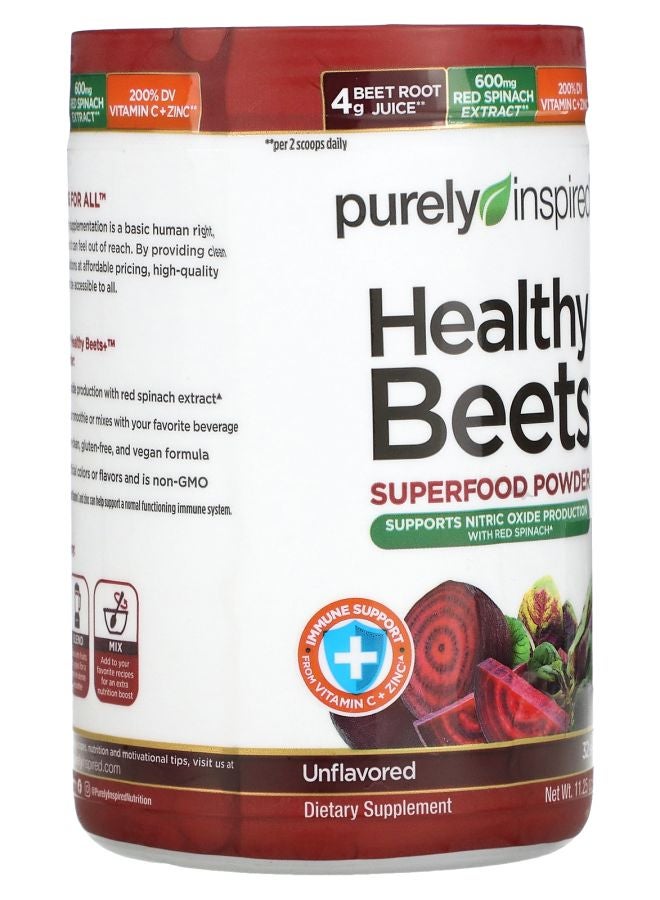 purely inspired Healthy Beets+ Superfood Powder Unflavored 11.25 oz (319 g) - Image 2