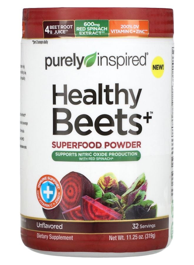 purely inspired Healthy Beets+ Superfood Powder Unflavored 11.25 oz (319 g) - Image 1