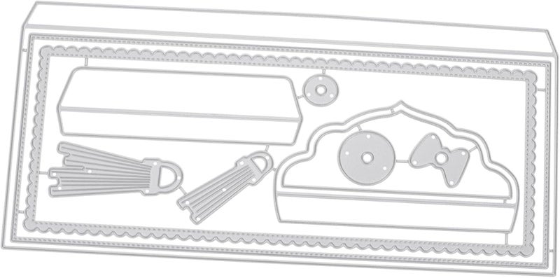 مجموعة قوالب قص الظرف DIY للقصاصات الفولاذ الكربوني المتين قالب بطاقة المعايدة سطح أملس للحرف اليدوية مناسب للاستخدام الشخصي والمهني - Image 1