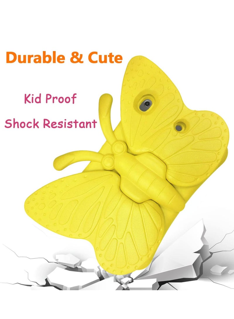 ELTRAZONE iPad 9th, 8th, & 7th Generation Kids Case - Cute Butterfly Shockproof EVA Foam Super Protection Stand Cover for iPad 10.2" (2021, 2020, 2019) & iPad Air 3/Pro 10.5" - Yellow - Image 4
