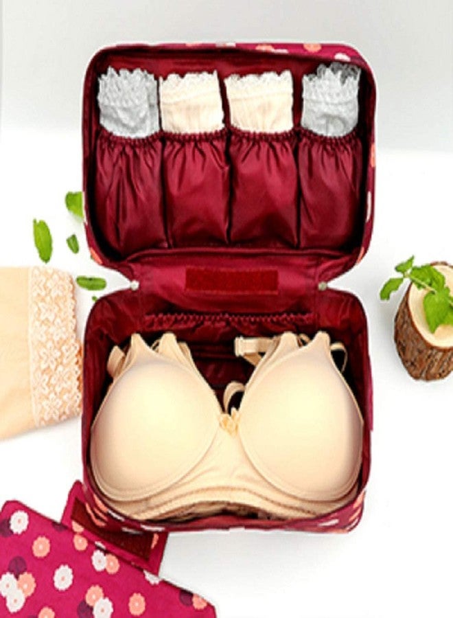 WEELZONE Travel Underwear Panties Bra Pouch Organizer Pouch Waterproof Personal Garment Bag Case Undergarments Organizer for Women Travel Pouch Kit Bag(MULTICOLOR) (DESIGN) - Image 4