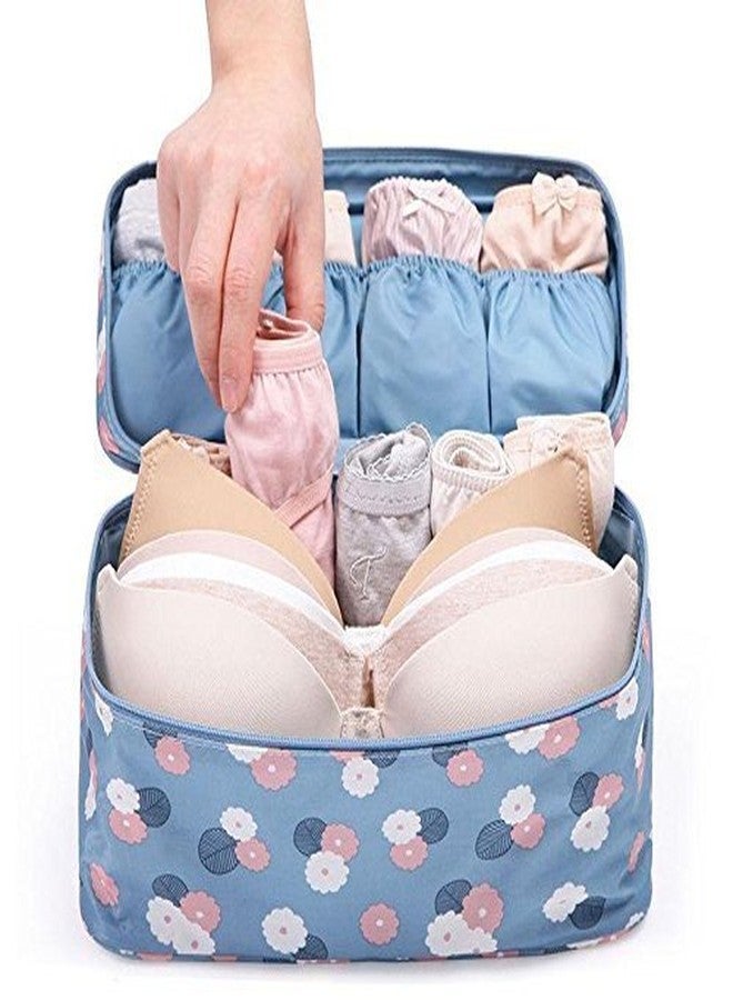 WEELZONE Travel Underwear Panties Bra Pouch Organizer Pouch Waterproof Personal Garment Bag Case Undergarments Organizer for Women Travel Pouch Kit Bag(MULTICOLOR) (DESIGN) - Image 1