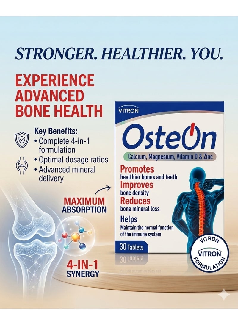 Vitron Osteon calcium, Magnesium, Vitamin D & Zinc Tablets 30's - Image 1