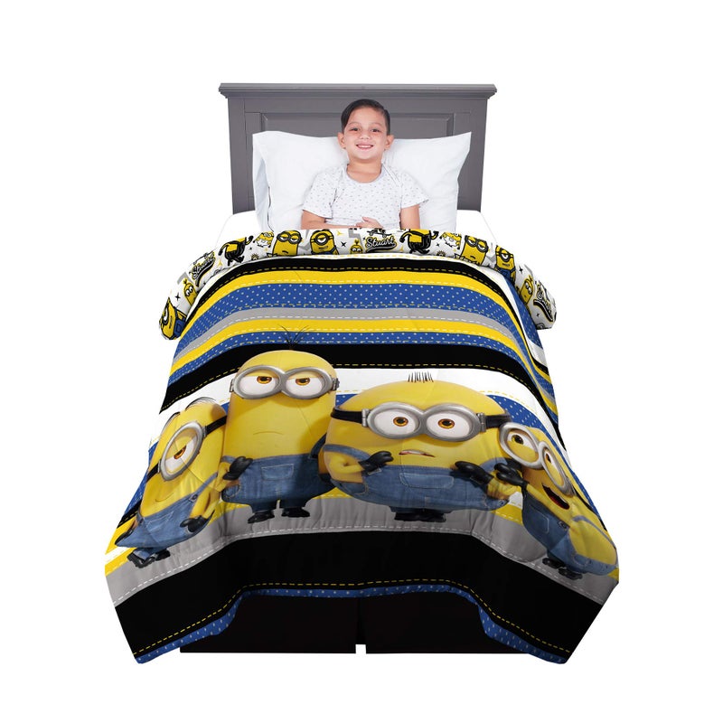 Franco Franco Kids Bedding Super Soft Microfiber Reversible Comforter TwinFull Minions The Rise Of Gru 