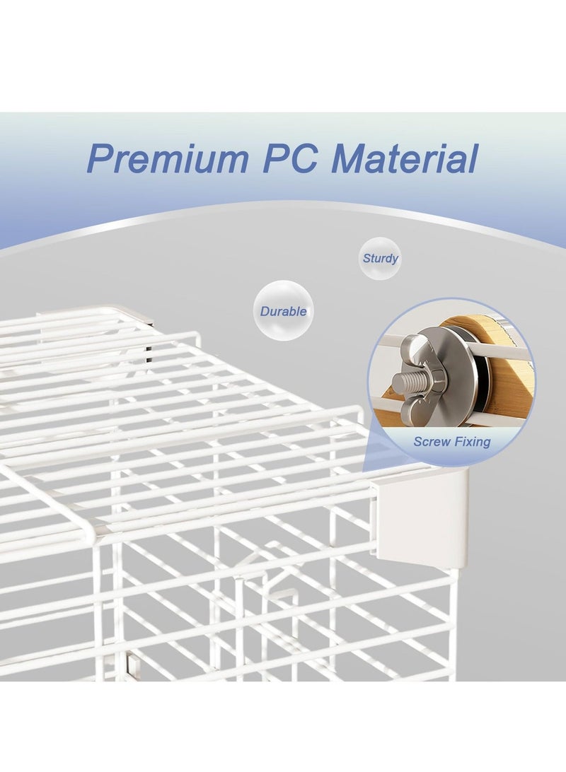 WALALLA Spacious Metal Aviary Mansion Oversized Bird Cage with Stand, Swing, Frosted Perches, Bath Tub, Nest Box, Transparent Breeding Cage, Feeder Bowls  Complete Accessories,for Parrots, Canaries Cockatiels Lovebirds - Image 4