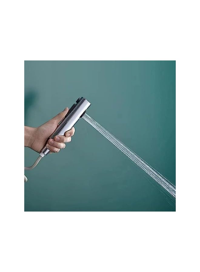 The Bros رشاش بيديت محمول للمرحاض، رأس دش محمول ذو وظيفتين، ملحق صنبور حوض المطبخ خفيف الوزن، رشاش يدوي صغير متعدد الوظائف، رشاش متميز للحمام والمطبخ - أسود - Image 2