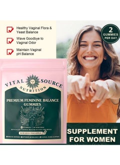 Nutrition Feminine Wellness Gummies for Women, Natural Hormonal Balance, PMS Relief, Mood and Energy Support, Vegan, Gluten-Free, Berry Flavor, 60 Gummies  - Image 1
