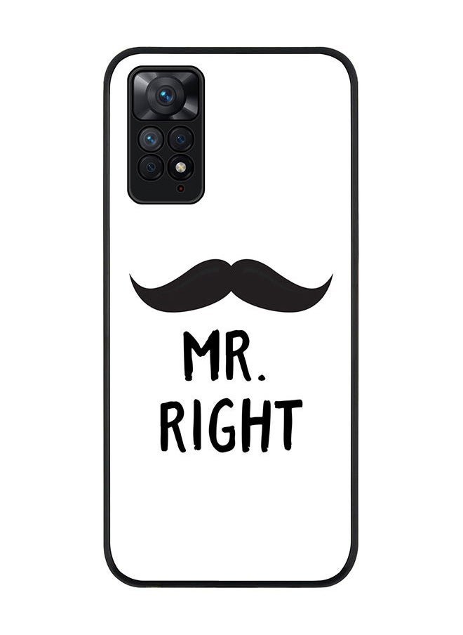 Stylizedd Rugged Black edge case for Redmi Note 11 4G/Redmi Note 11S Slim fit Soft Case Flexible Rubber Edges Anti Drop TPU Gel Thin Cover - Mr. Right  - Image 1