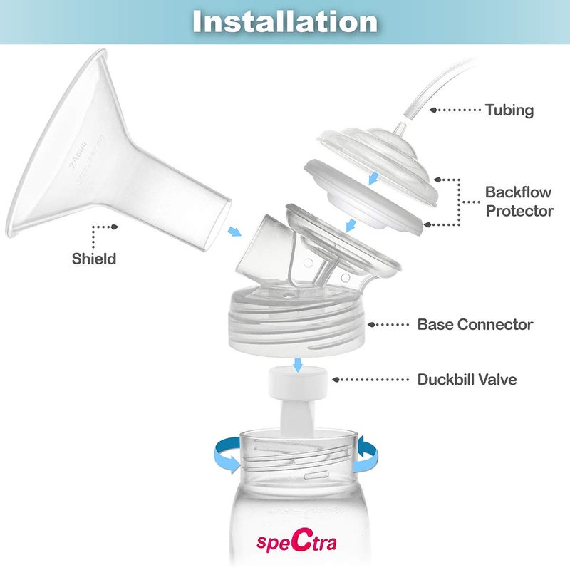 Nenesupply 19mm Pump Parts Compatible with Spectra S1 Spectra S2 Pumps Replacement Kit to Spectra Pump Parts Replace Spectra S2 Accessories and Spectra Flange Duckbill Valve Backflow Protector - Image 2
