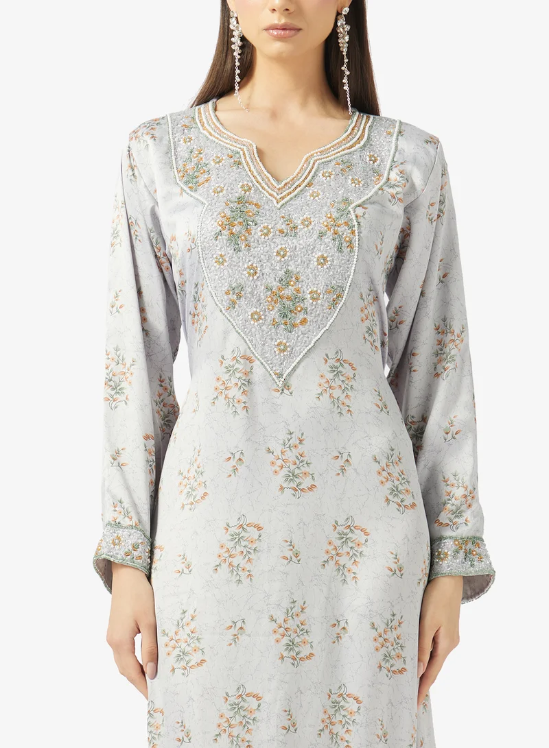 Arabian Closet  Embellished Belted Jalabiya for Women | Best Price UAE