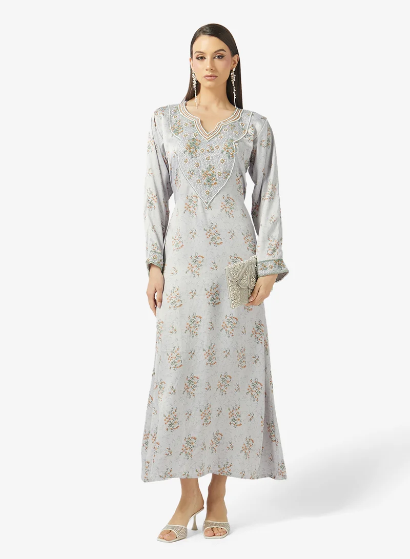 Arabian Closet  Embellished Belted Jalabiya for Women | Best Price UAE