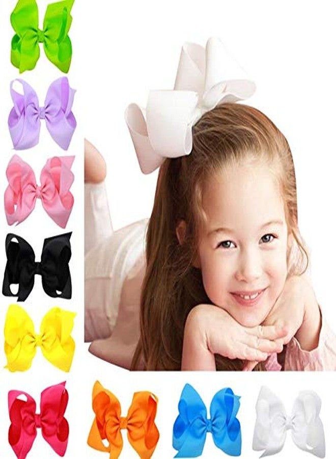 Patiky Hair Clips Boutique Hair Bows Alligator Clip for Women Girl Hairpin 6 Inch Large Cheer Bow Clip Handmade Bowknot Barrettes Hair Accessories TSFJ02 (Light Purple) - Image 3