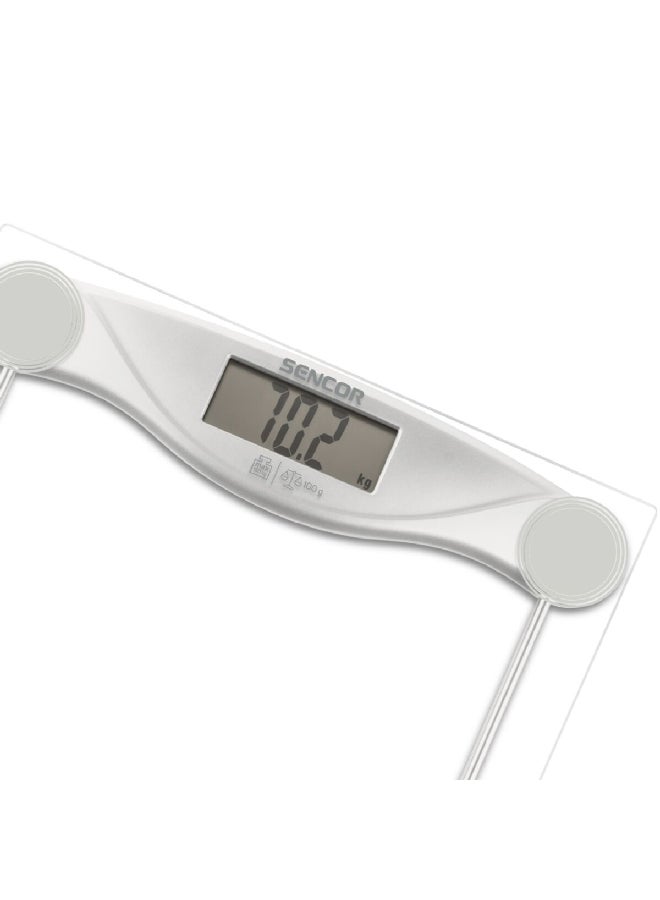 سنكور Tempered Glass LCD Display Automatic On and Shutdown Digital Scale 4.2 x 32.5 x 31.2 cm JAHSBS41005476 Clear - Image 3
