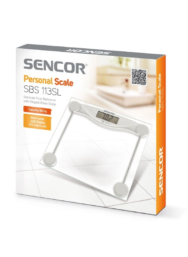 سنكور Tempered Glass LCD Display Automatic On and Shutdown Digital Scale 4.2 x 32.5 x 31.2 cm JAHSBS41005476 Clear - Image 5