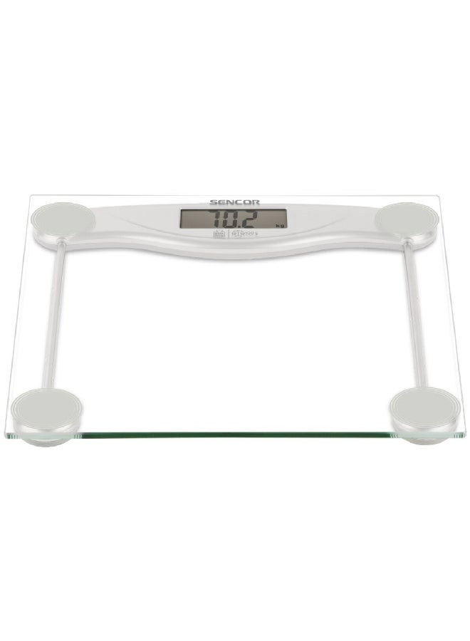 سنكور Tempered Glass LCD Display Automatic On and Shutdown Digital Scale 4.2 x 32.5 x 31.2 cm JAHSBS41005476 Clear - Image 2