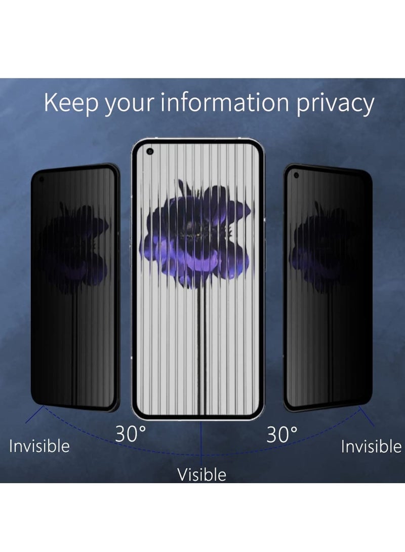 DUSALA Privacy Screen Protector For Nothing Phone 1 Anti-Spy Tempered Glass Film 9H Hardness Scratch Resistant Bubble Free Anti Spy Tempered Glass Screen Protector for Nothing Phone (2 Packs) - Image 2