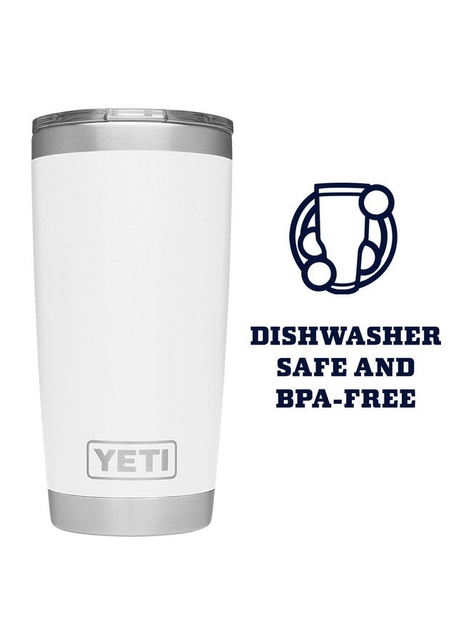 YETI كوب ييتي رامبلر سعة 20 أونصة، من الفولاذ المقاوم للصدأ، معزول بالفراغ بغطاء مغناطيسي، أبيض - Image 4