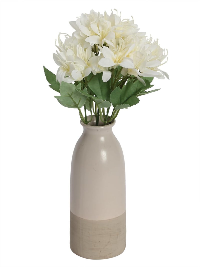 Fourwalls Fourwalls Beautiful Artificial Daisy Flowers Bunch for Vase 33 cm White Home Decoration Living Room Bedroom Corner Table Top Office Wedding Party Decorative Items  - Image 2