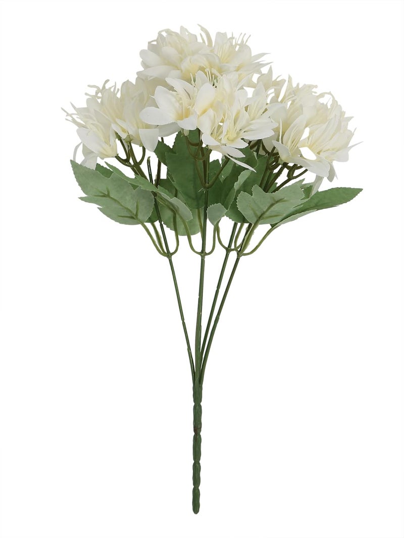 Fourwalls Fourwalls Beautiful Artificial Daisy Flowers Bunch for Vase 33 cm White Home Decoration Living Room Bedroom Corner Table Top Office Wedding Party Decorative Items  - Image 4