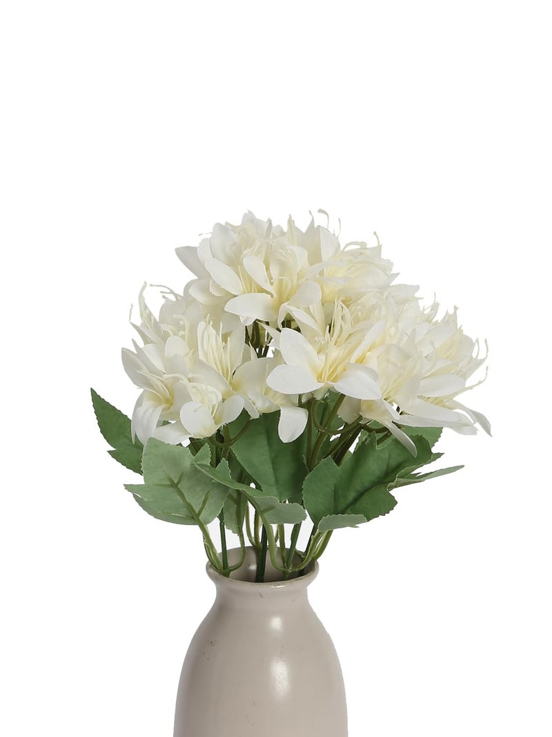 Fourwalls Fourwalls Beautiful Artificial Daisy Flowers Bunch for Vase 33 cm White Home Decoration Living Room Bedroom Corner Table Top Office Wedding Party Decorative Items  - Image 3