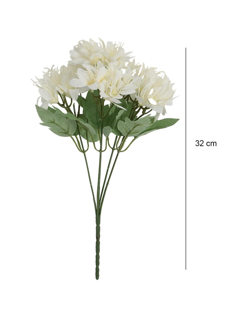 Fourwalls Fourwalls Beautiful Artificial Daisy Flowers Bunch for Vase 33 cm White Home Decoration Living Room Bedroom Corner Table Top Office Wedding Party Decorative Items  - Image 5