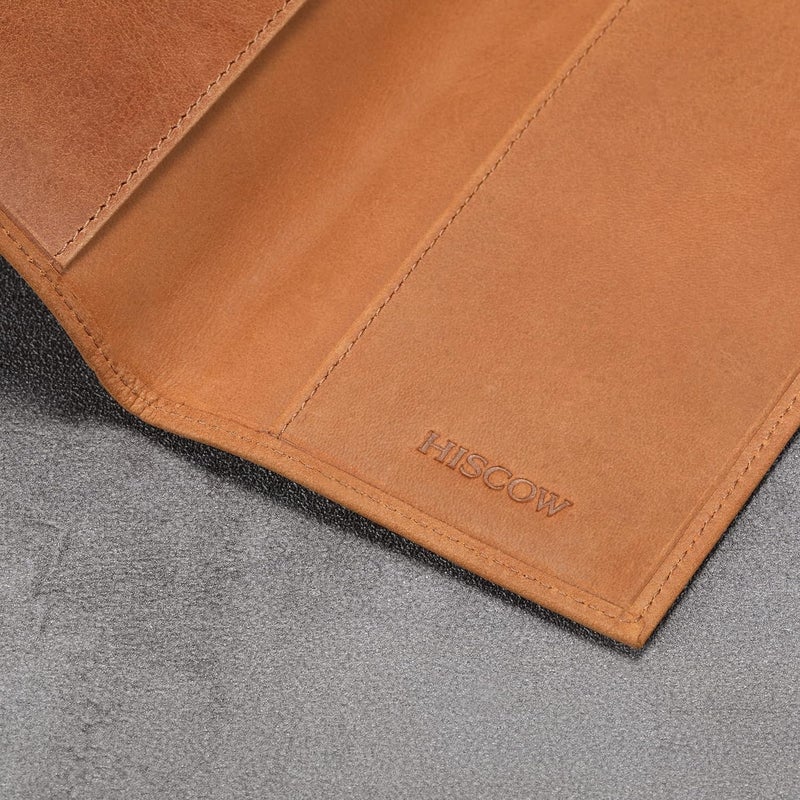HISCOW Minimalist Checkbook Cover - Full Grain Leather - Image 5