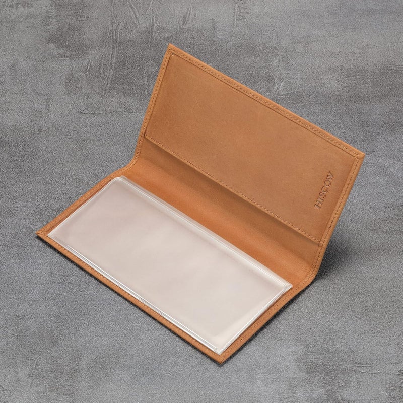 HISCOW Minimalist Checkbook Cover - Full Grain Leather - Image 3