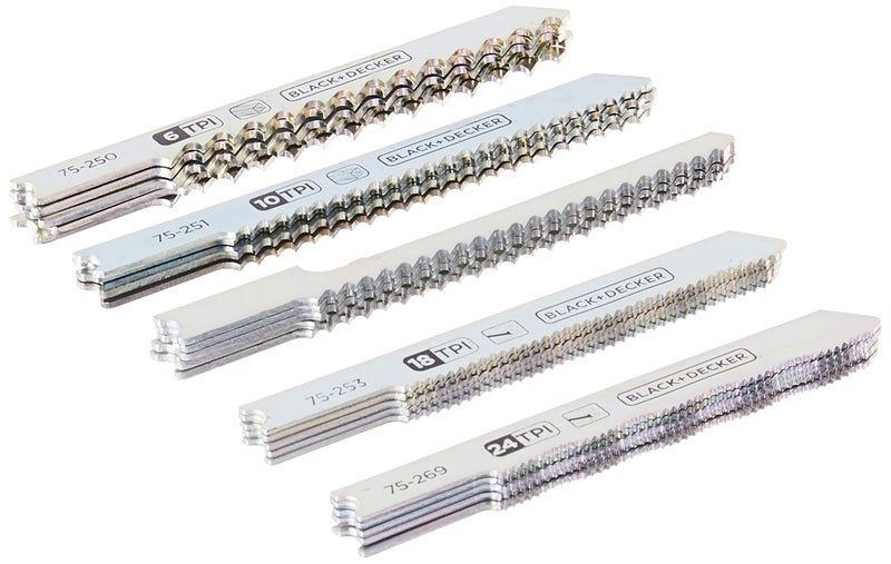 BLACK+DECKER Jigsaw Blades Set, Assorted, Wood and Metal, 24-Pack (75-626) - Image 1